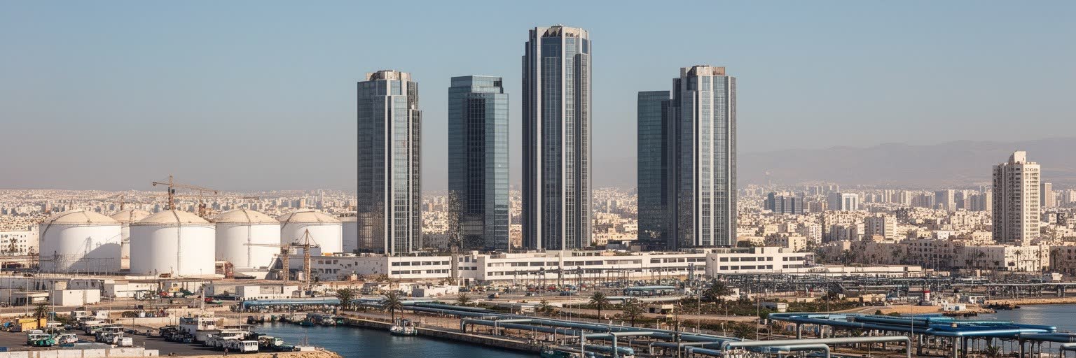 アルジェのエネルギー経済と港湾を表す画像