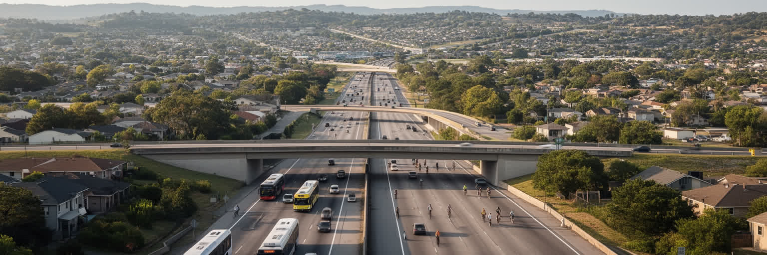 I-35回廊、郊外道路、交通渋滞を表すオースティンの画像