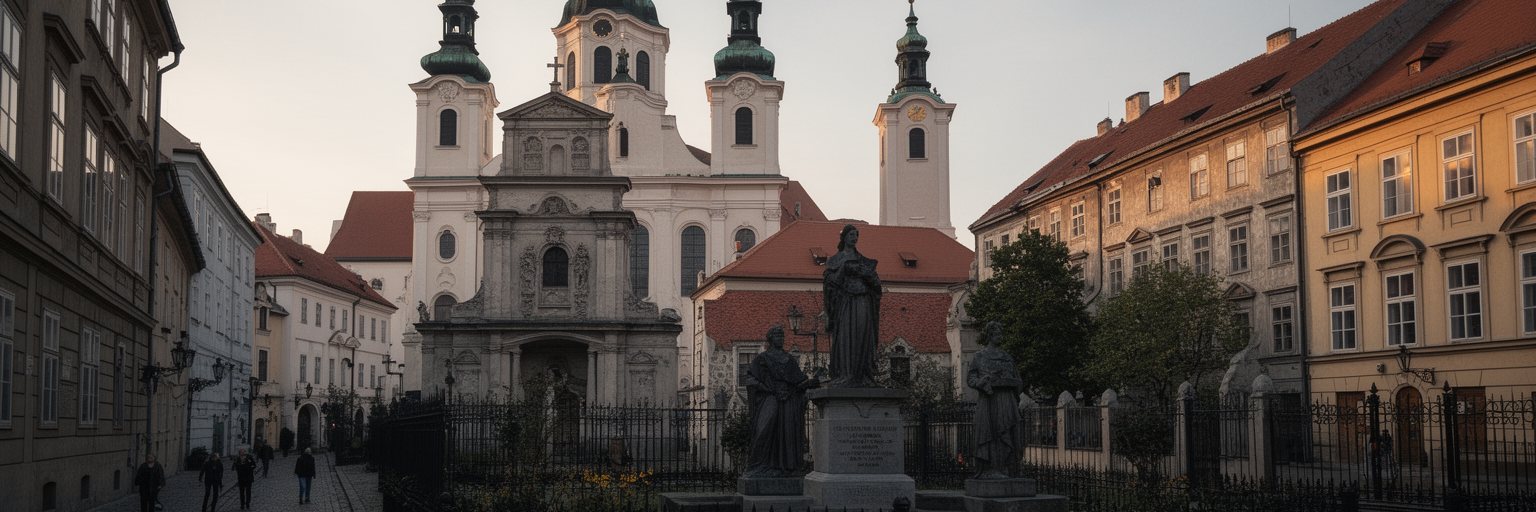 ブラチスラヴァの教会、シナゴーグ跡、旧市街の多民族記憶を表す画像