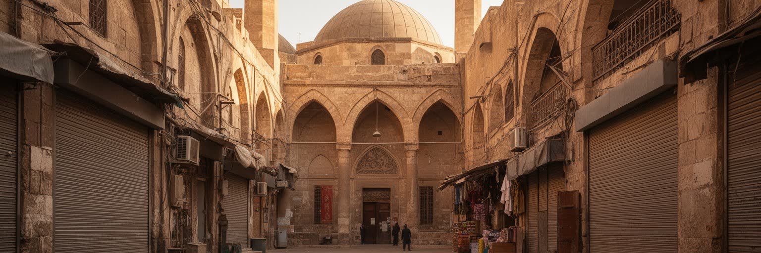 イスラム旧市街のモスクと市場