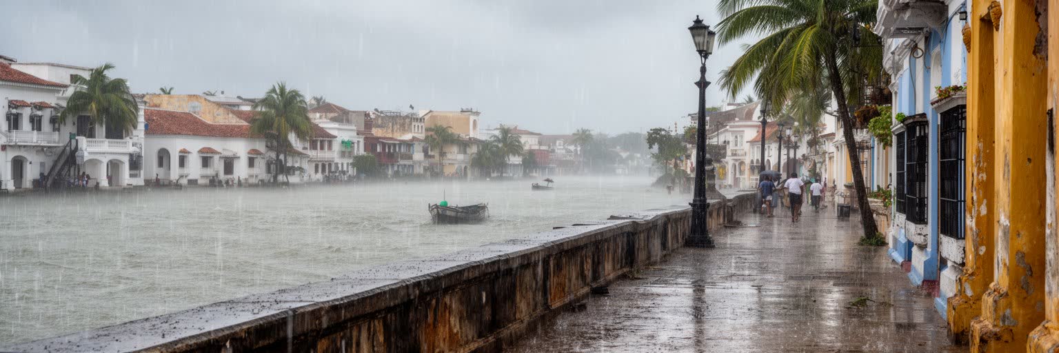 カルタヘナの高潮、豪雨、マングローブ、海辺の気候リスク