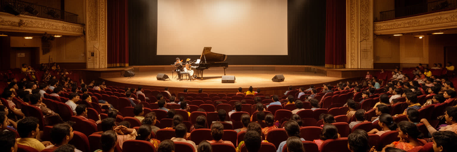 チェンナイの映画、古典音楽、舞踊文化を表す画像