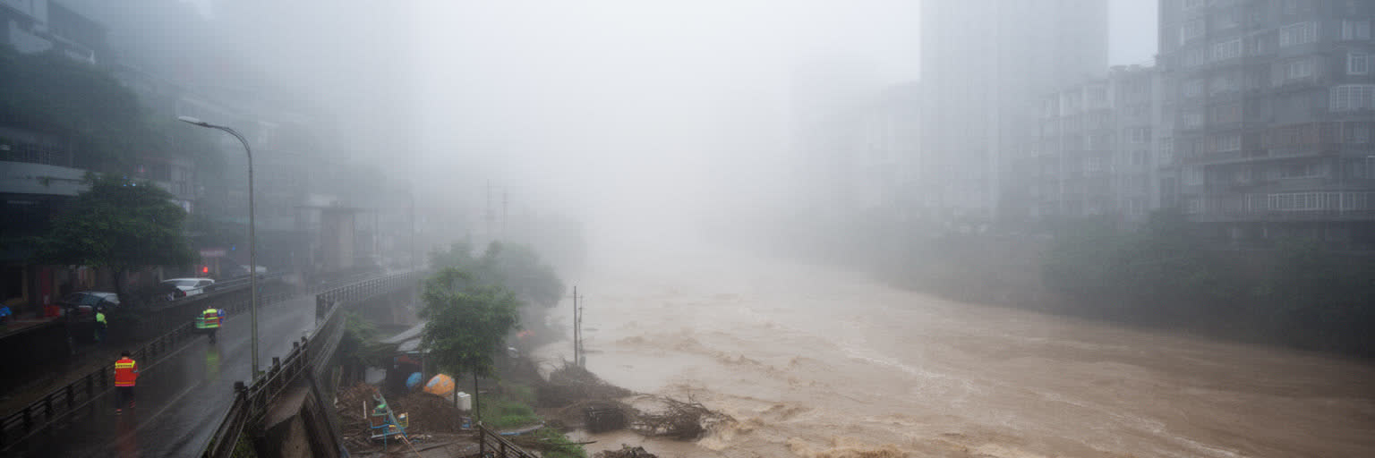 霧雨、蒸し暑い夏、長江の増水、斜面住宅、排水施設が重なる重慶の気候リスク