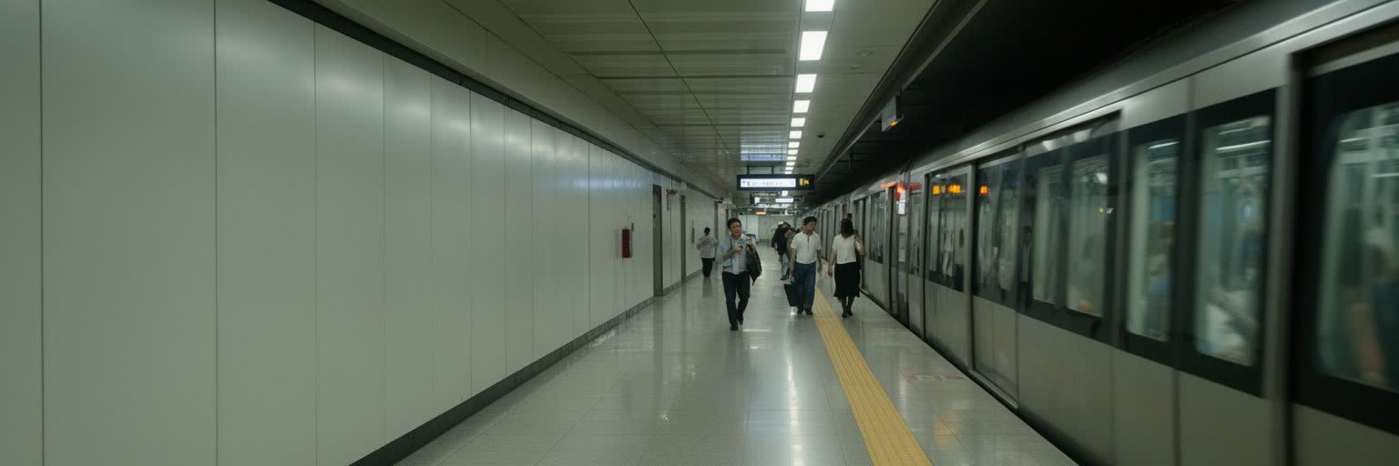 広州の地下鉄、駅前開発、通勤者、バスと自転車を表す都市景観