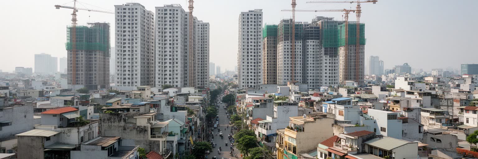 ホーチミンの住宅と都市成長を表す画像