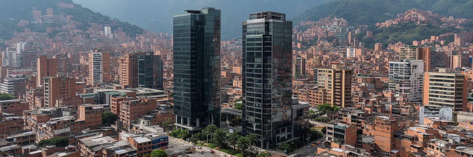 メデジンの繊維産業、医療、IT、工業地帯を表す画像