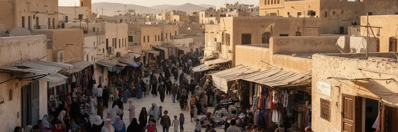 メディナの住宅地、学校、病院、日常生活