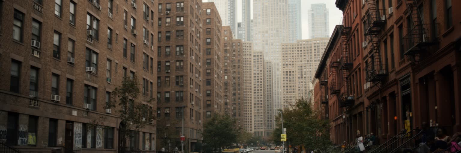 ニューヨークの住宅と格差を表す画像