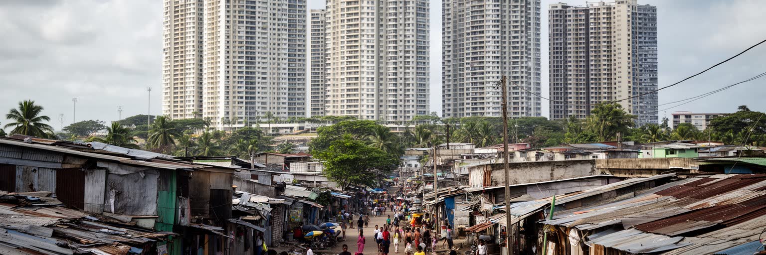 パナマシティの格差と住まいを表す画像