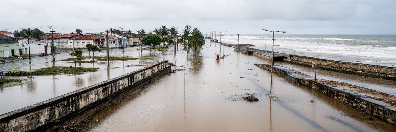 レシフェの豪雨、洪水、海面上昇リスク