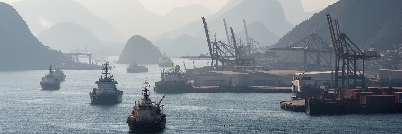 港湾と沖合石油産業の都市