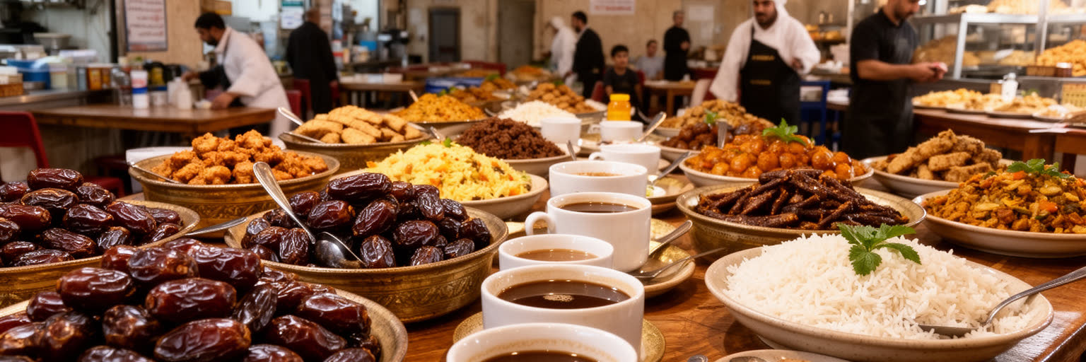 リヤドの食文化と市場を表す画像