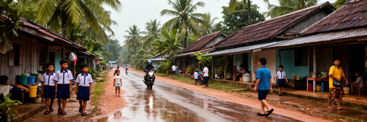 シェムリアップの住宅地と日常生活