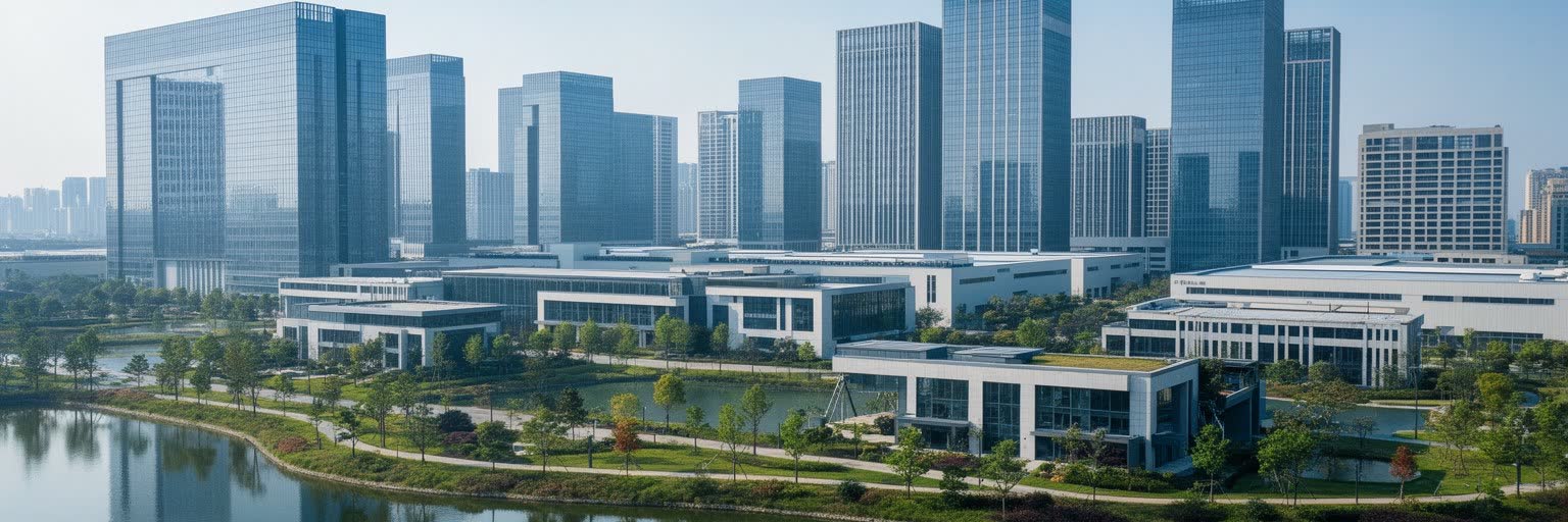 蘇州工業園区、研究施設、工場、オフィスが集まる産業都市