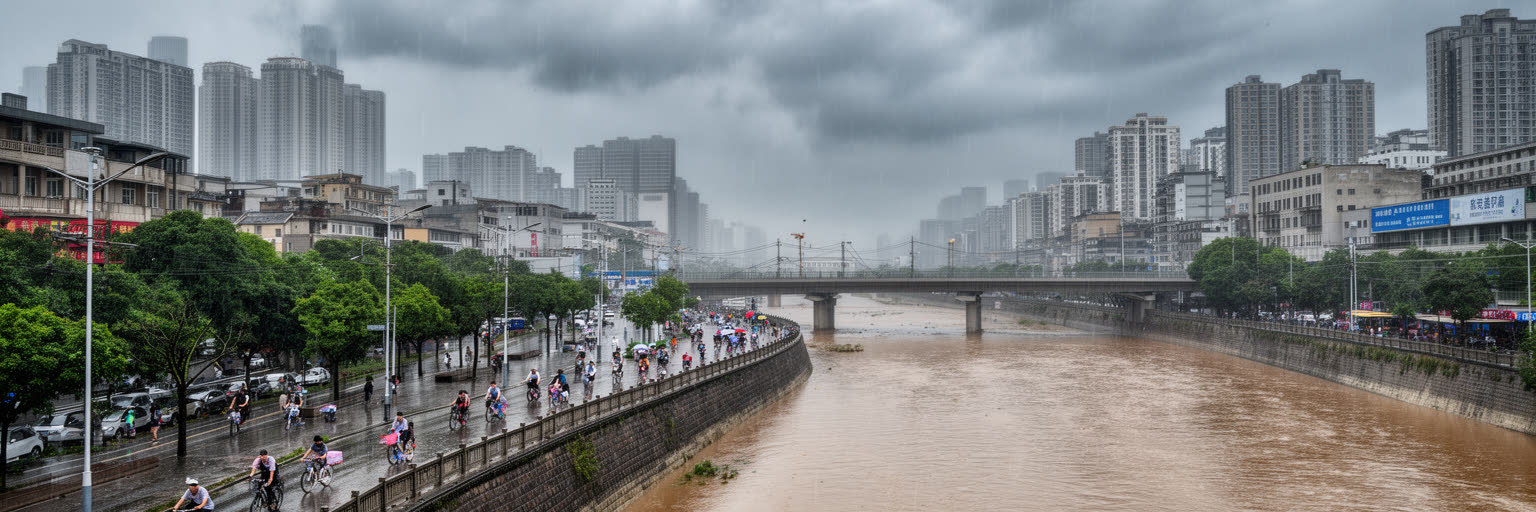 長江の堤防、梅雨、暑熱、湖と低地が重なる武漢の気候リスク