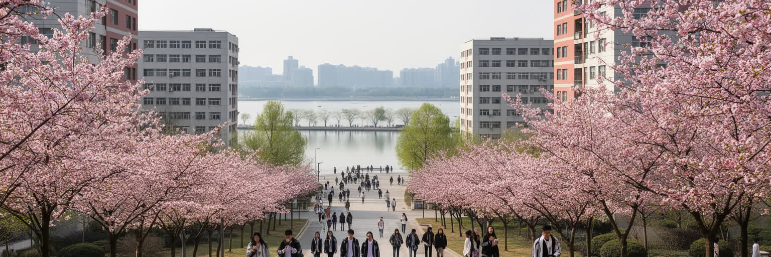 東湖、大学キャンパス、桜並木、研究施設が広がる武漢